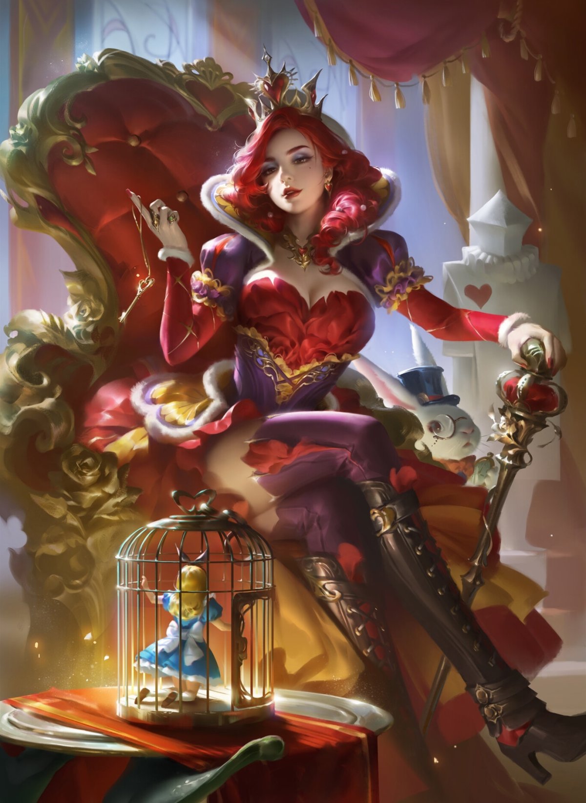 Алиса в стране чудес Королева рисунок