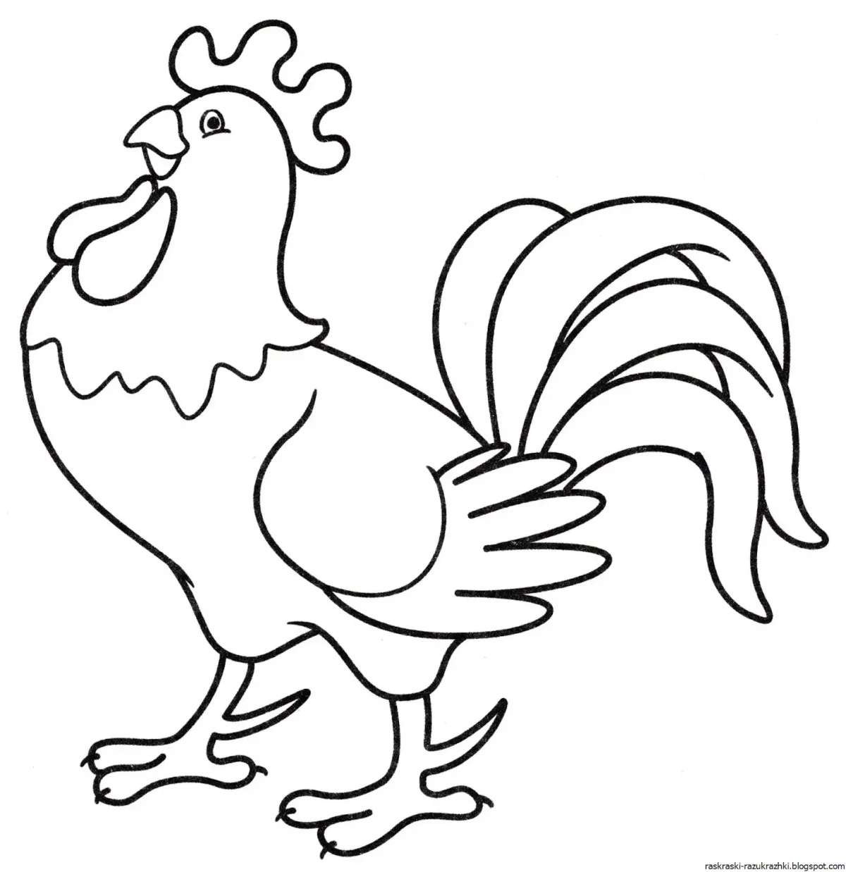 Петух раскраска витраж