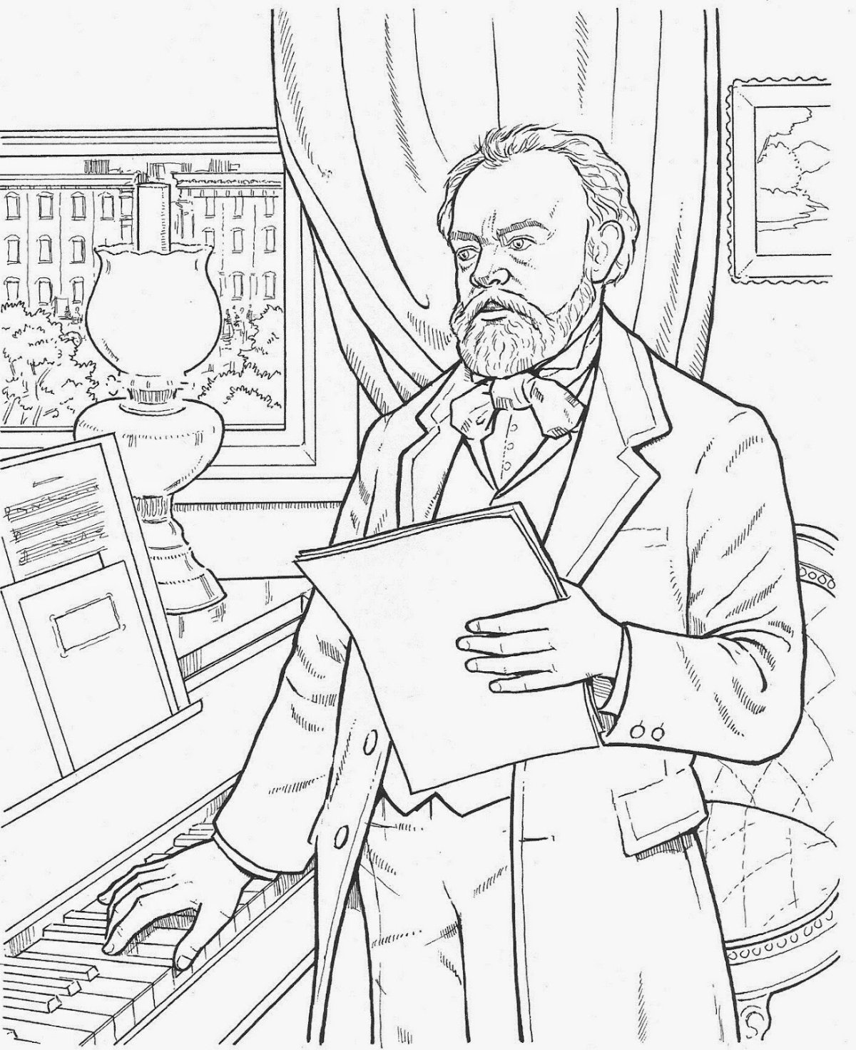 Композитор раскраска