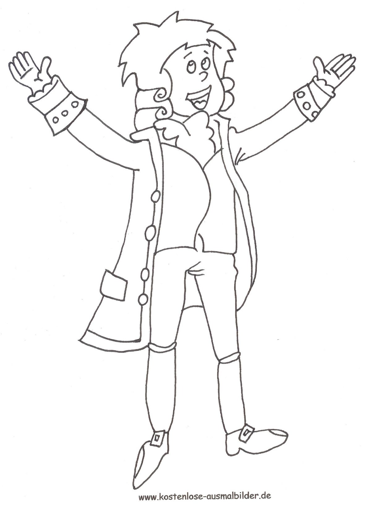 Людвиг Ван Бетховен раскраска