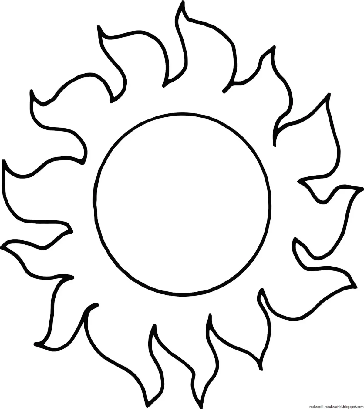 Солнце раскраска