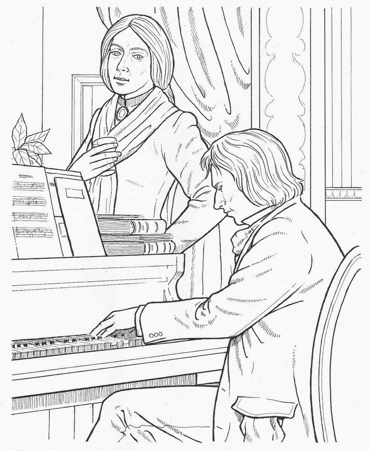 Арфа раскраска