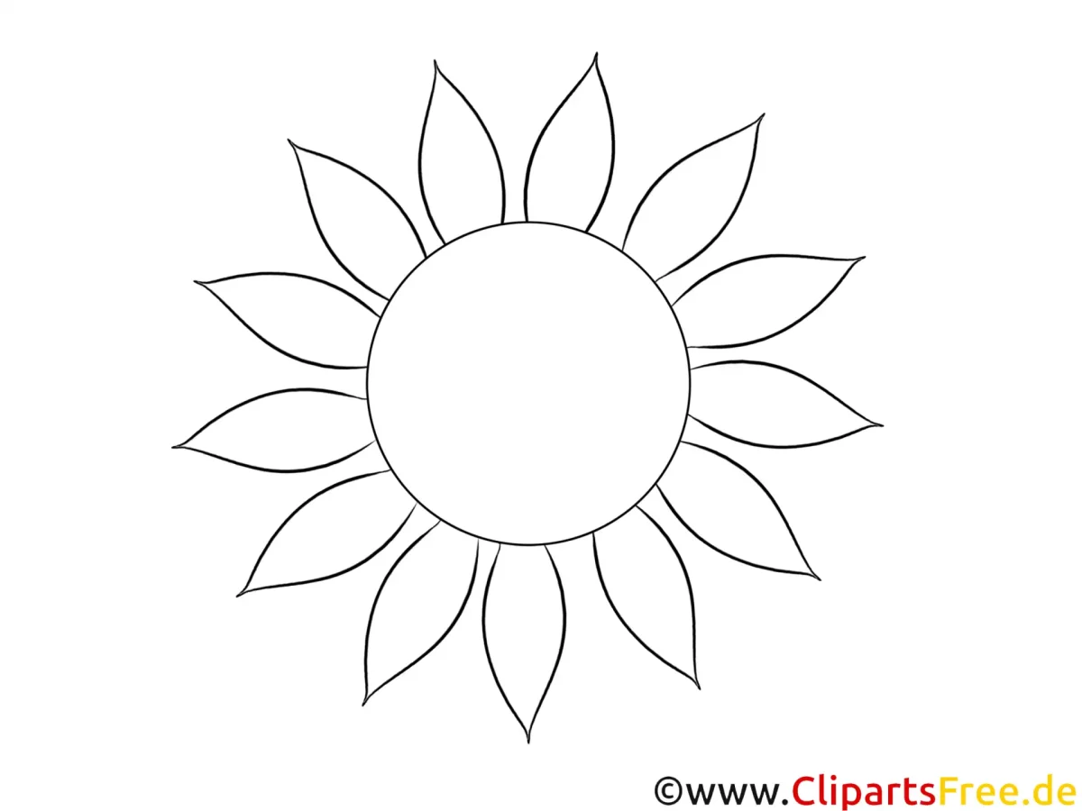 Раскраска. Солнышко