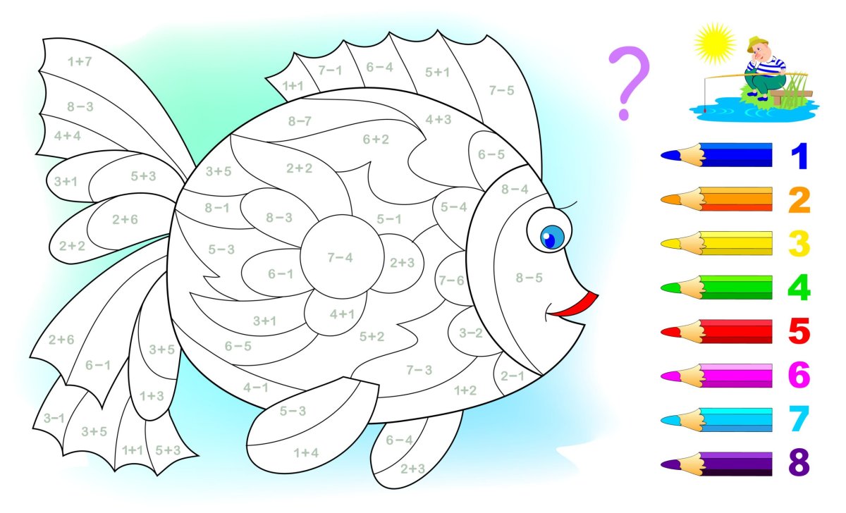 Рыбка раскраска с примерами