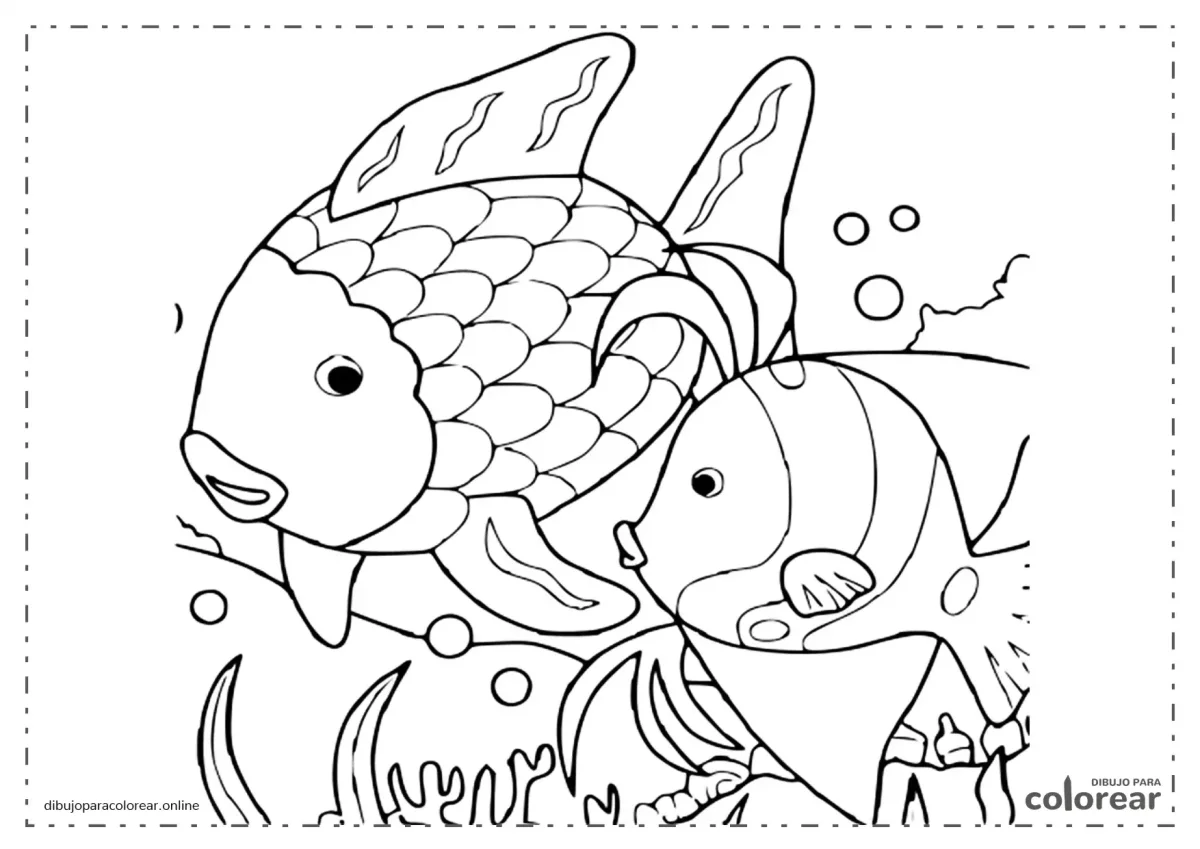 Раскраска рыбка