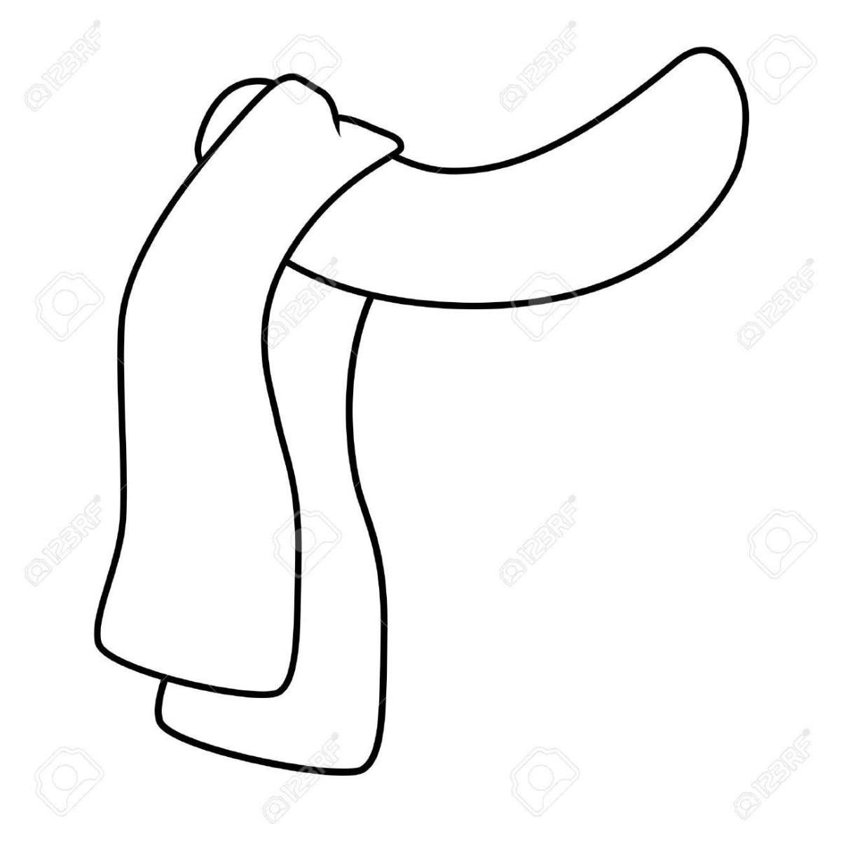 Раскраска шапочка и шарфик для детей