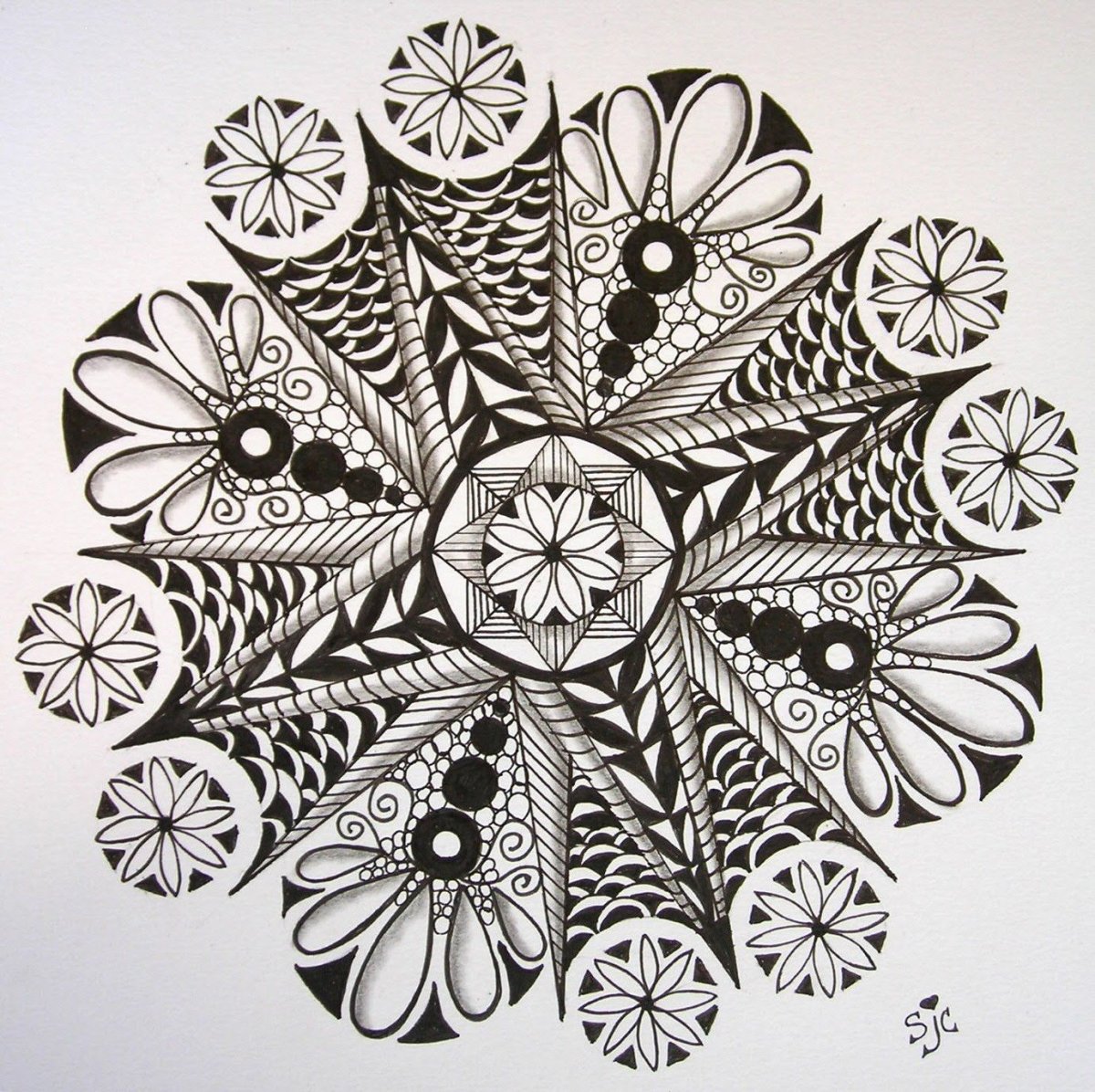 Zentangle цветы