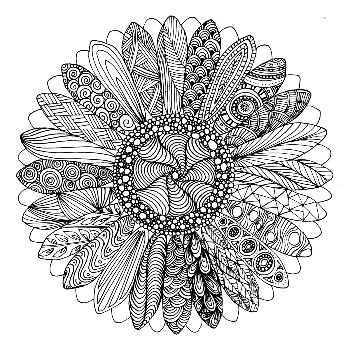 Арт терапия Зентангл