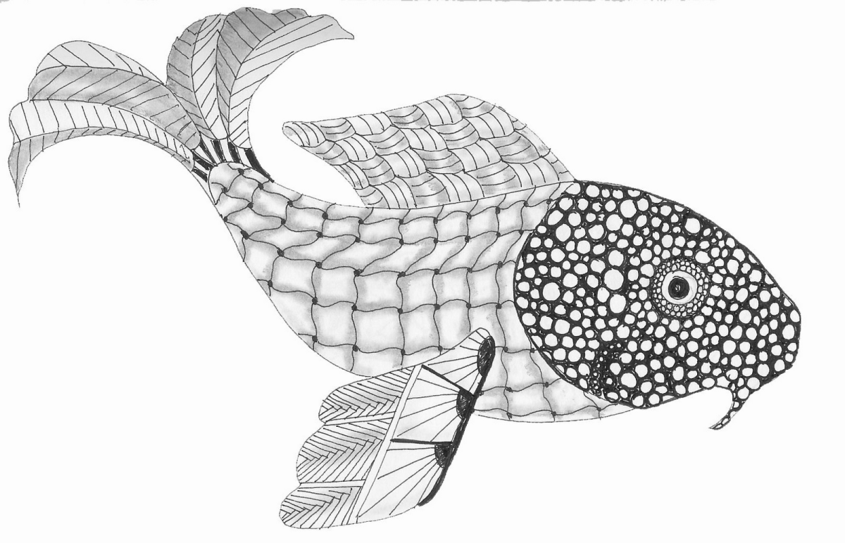 Рыба в стиле Зентангл