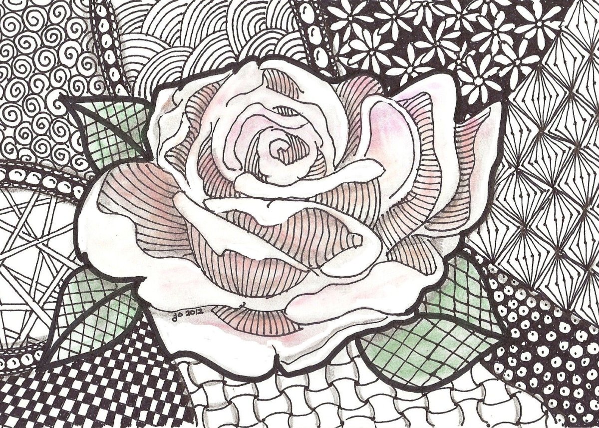 Дудлинг розы