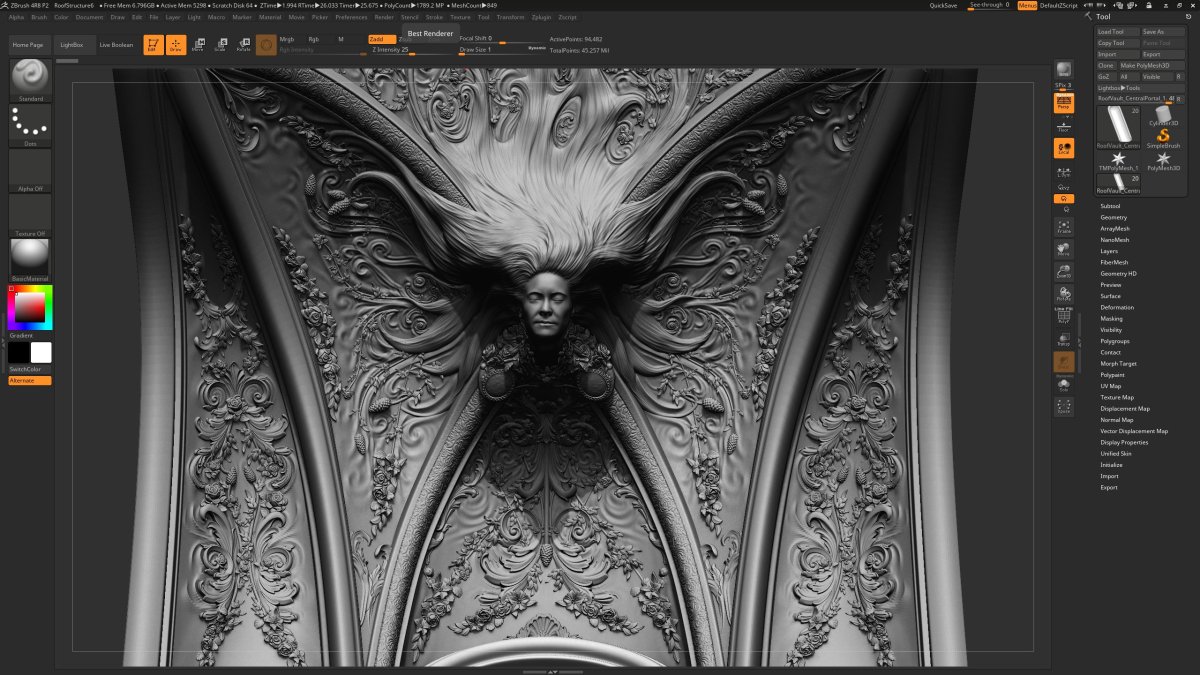 Лепнина Alpha Zbrush