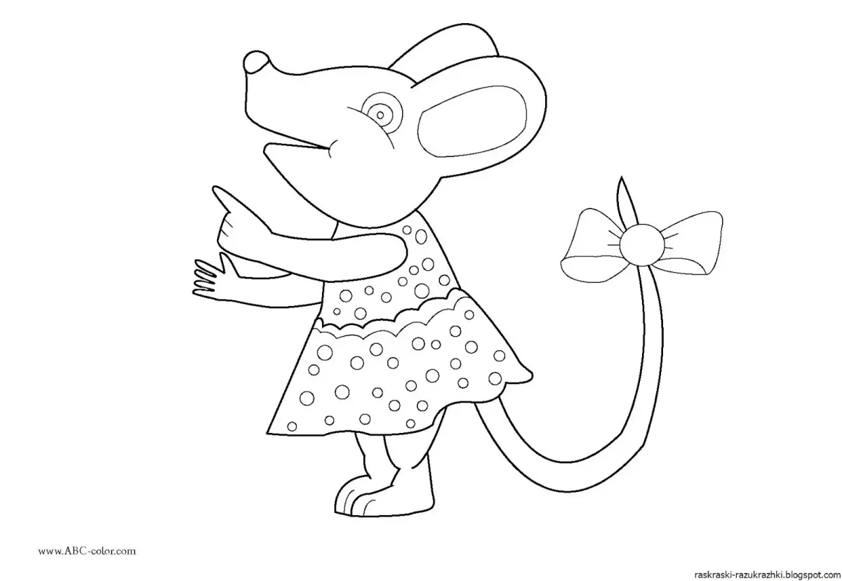 Мышка норушка раскраска для детей