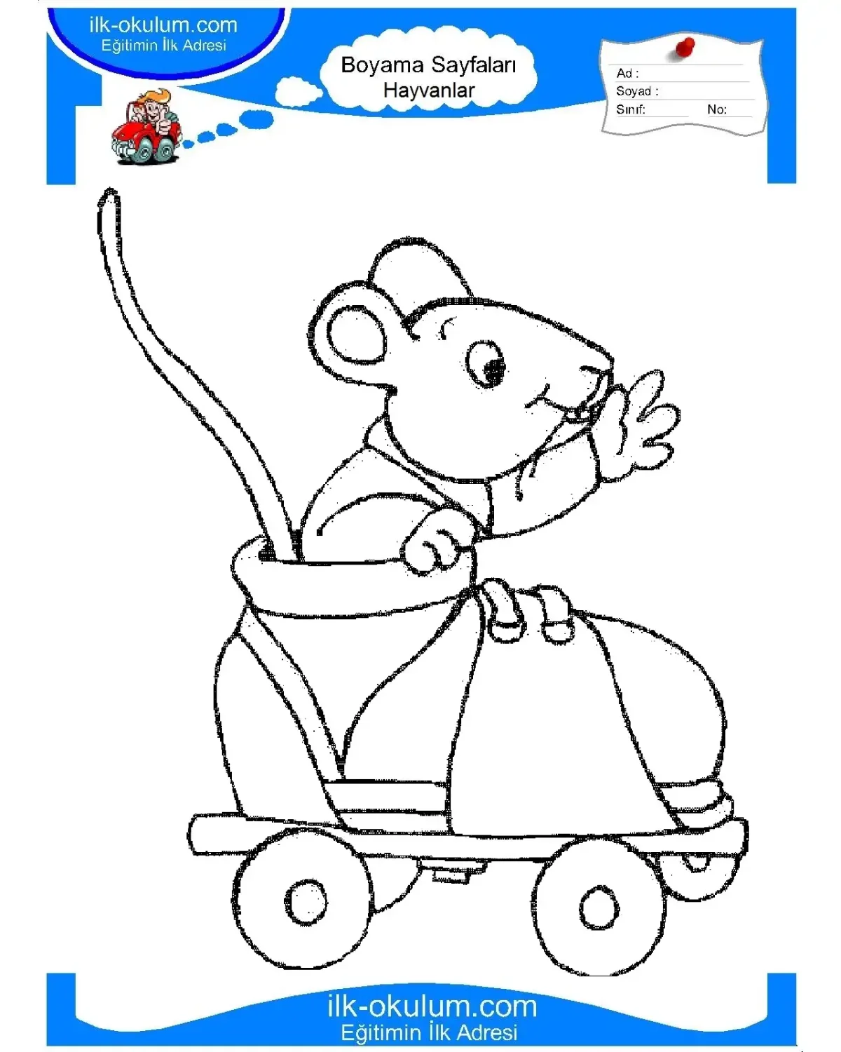 Раскраски для мальчиков мышка