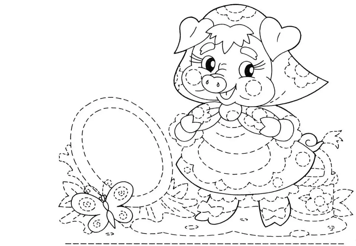 Раскраски обводилки