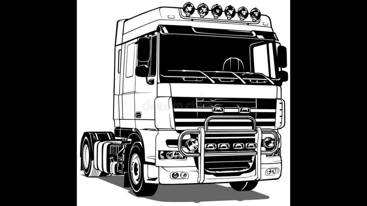 Грузовик карандашом