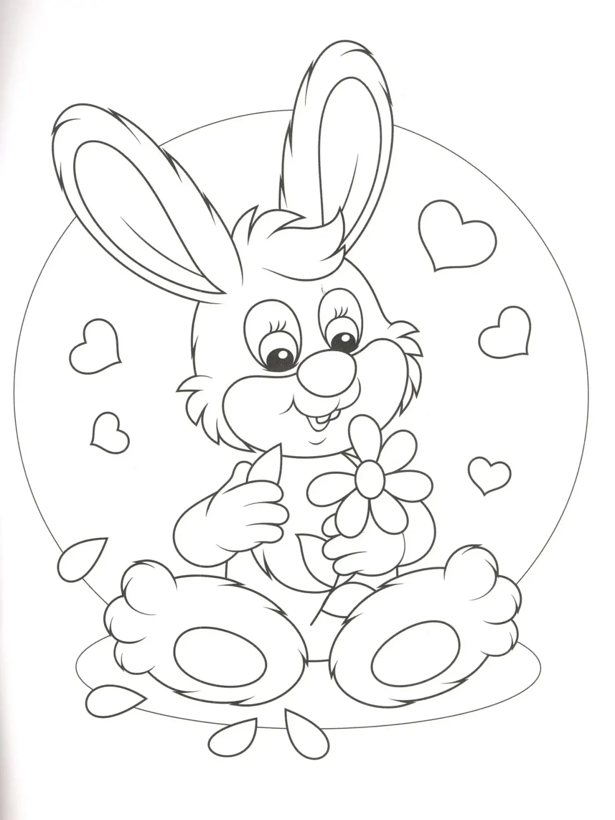 Пасхальный кролик раскраска