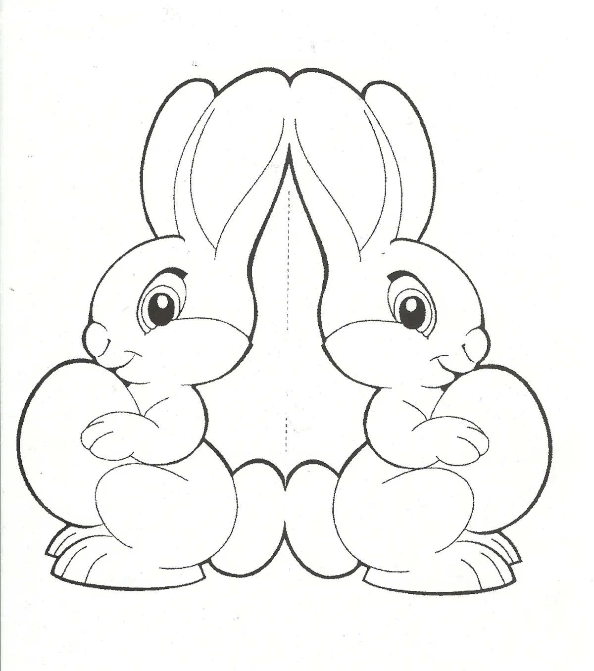 Зайка раскраска для детей