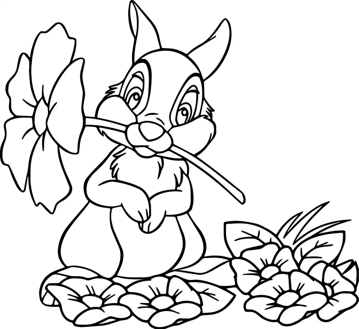 Зайчик зимой раскраска для детей