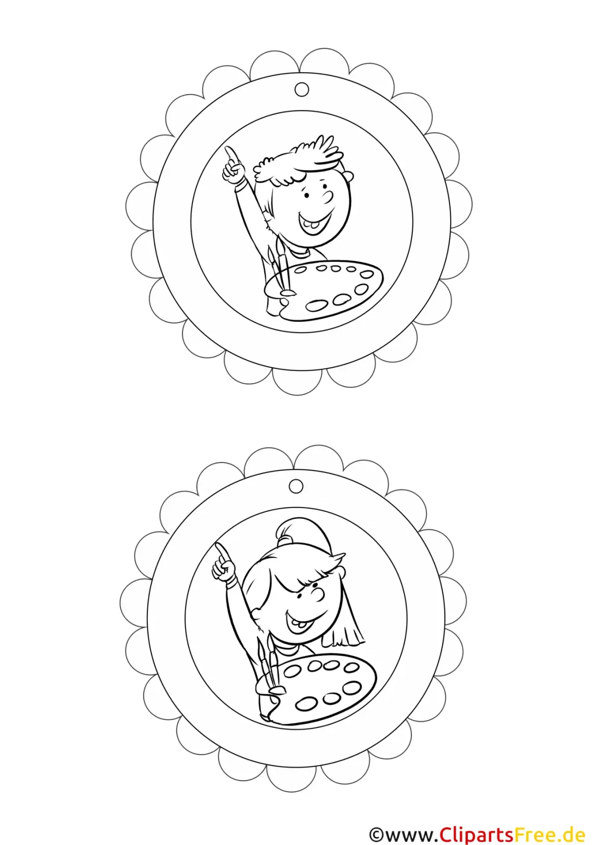 Медали для раскрашивания детям