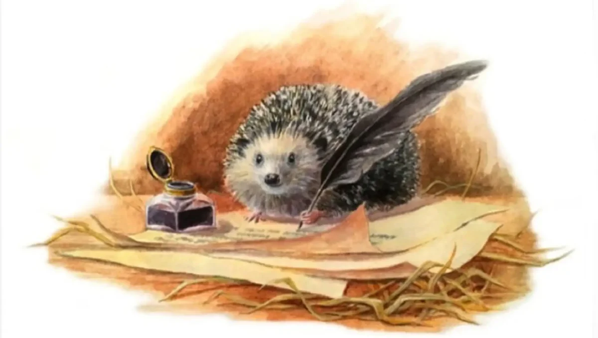 Ежик с книжкой