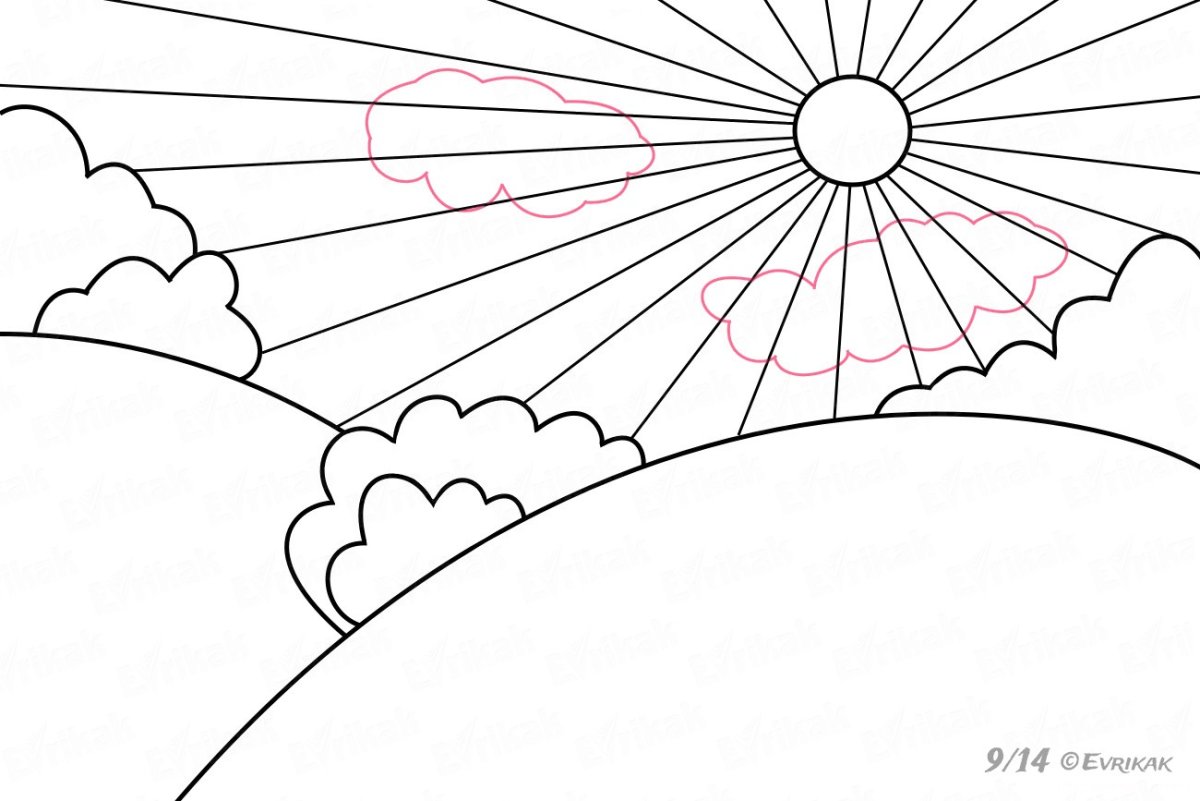 Раскраска небо