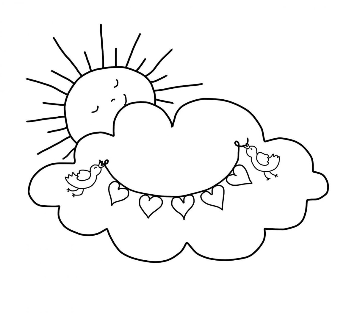 Раскраска. Солнышко