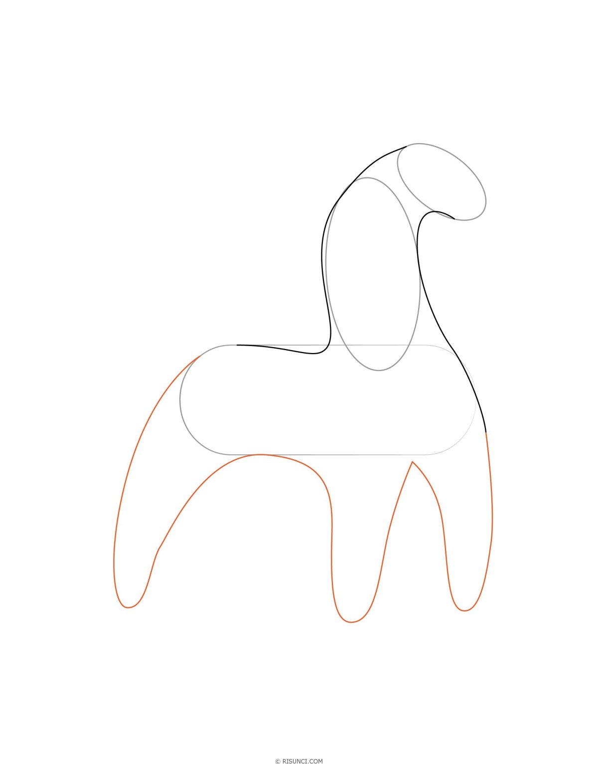 Козленок Дымковская игрушка раскраска