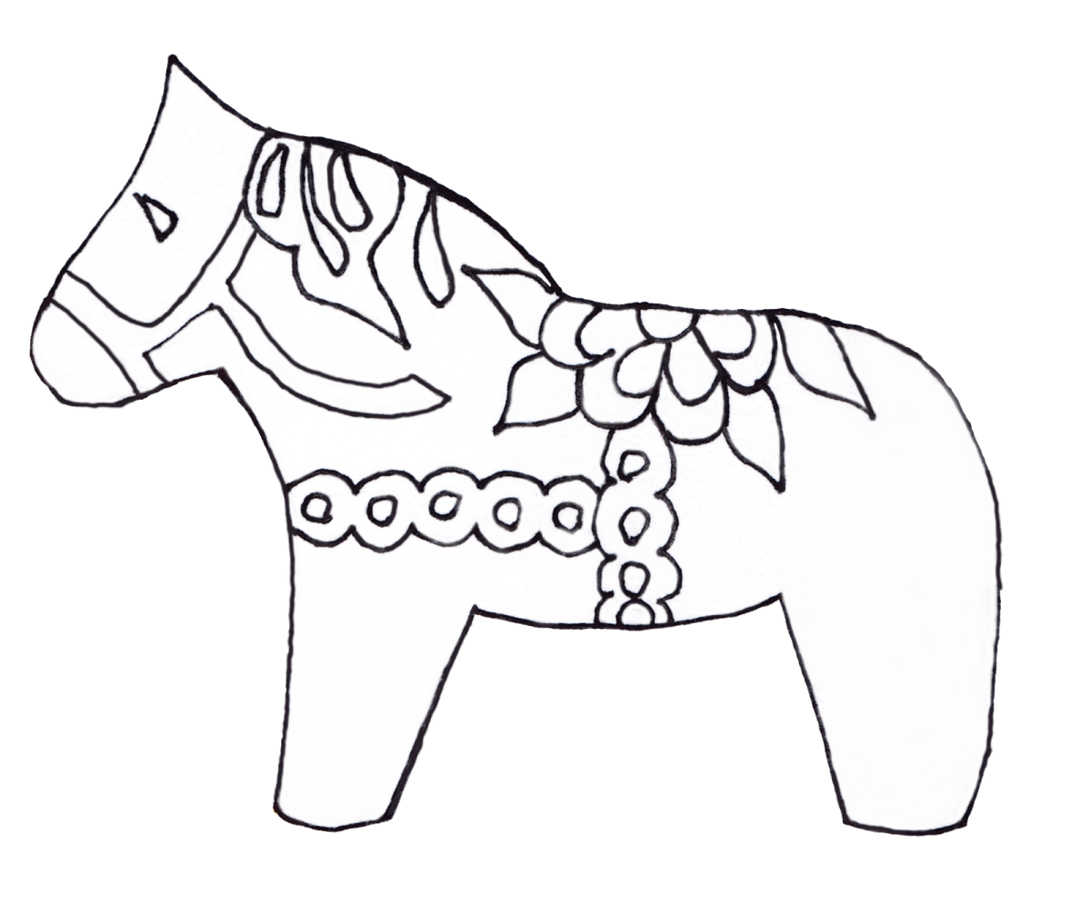 Трафарет дымковской игрушки для росписи для дошкольников