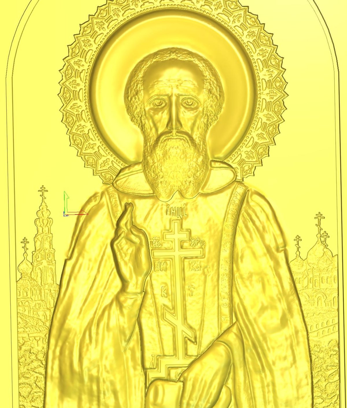 Сергий Радонежский с орнаментом