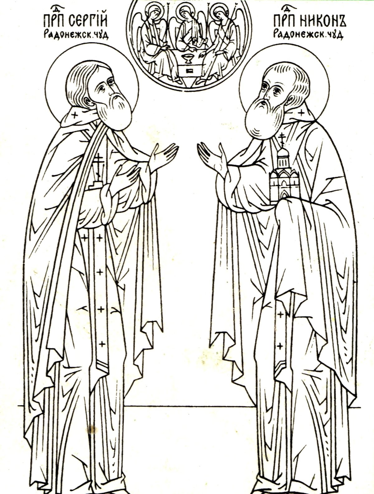 Святой Антоний Печерский гравюра