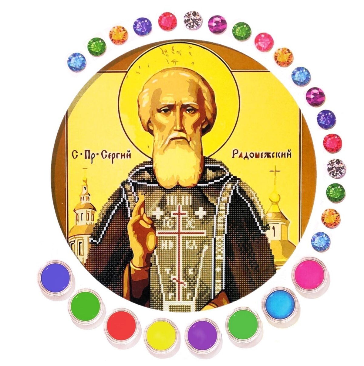 Алмазная мозаика Сергий Радонежский