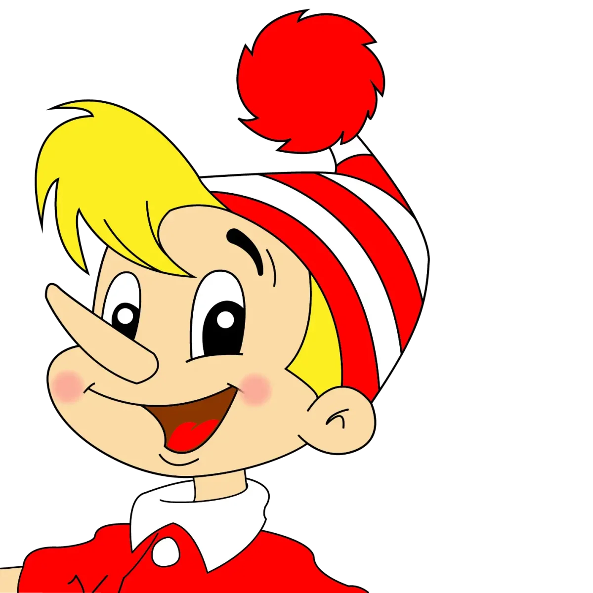 Буратино раскраска для детей