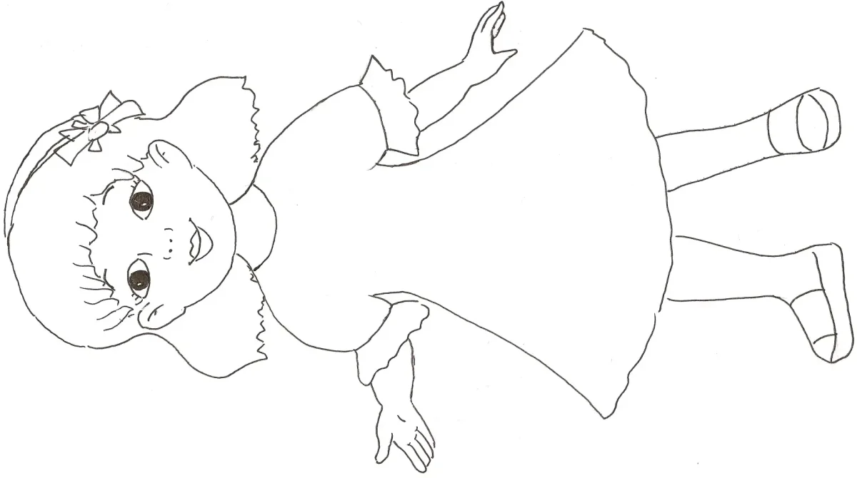 Буратино карандашом для детей