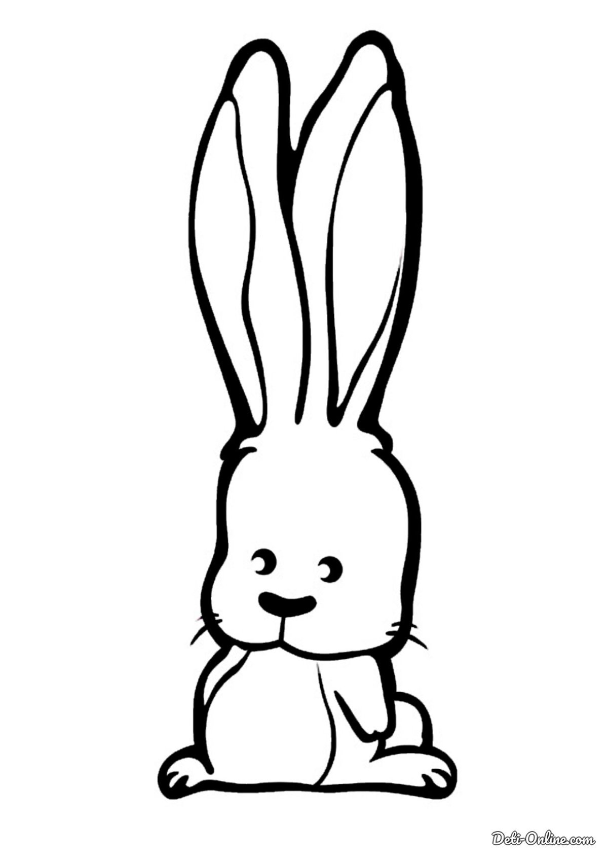 Пасхальный зайчик раскраска