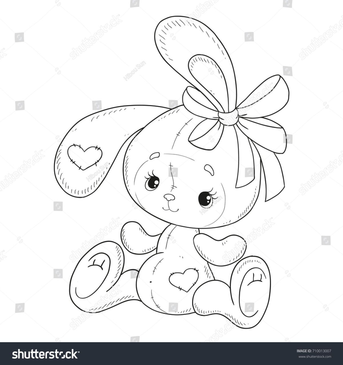 Зайка раскраска для детей