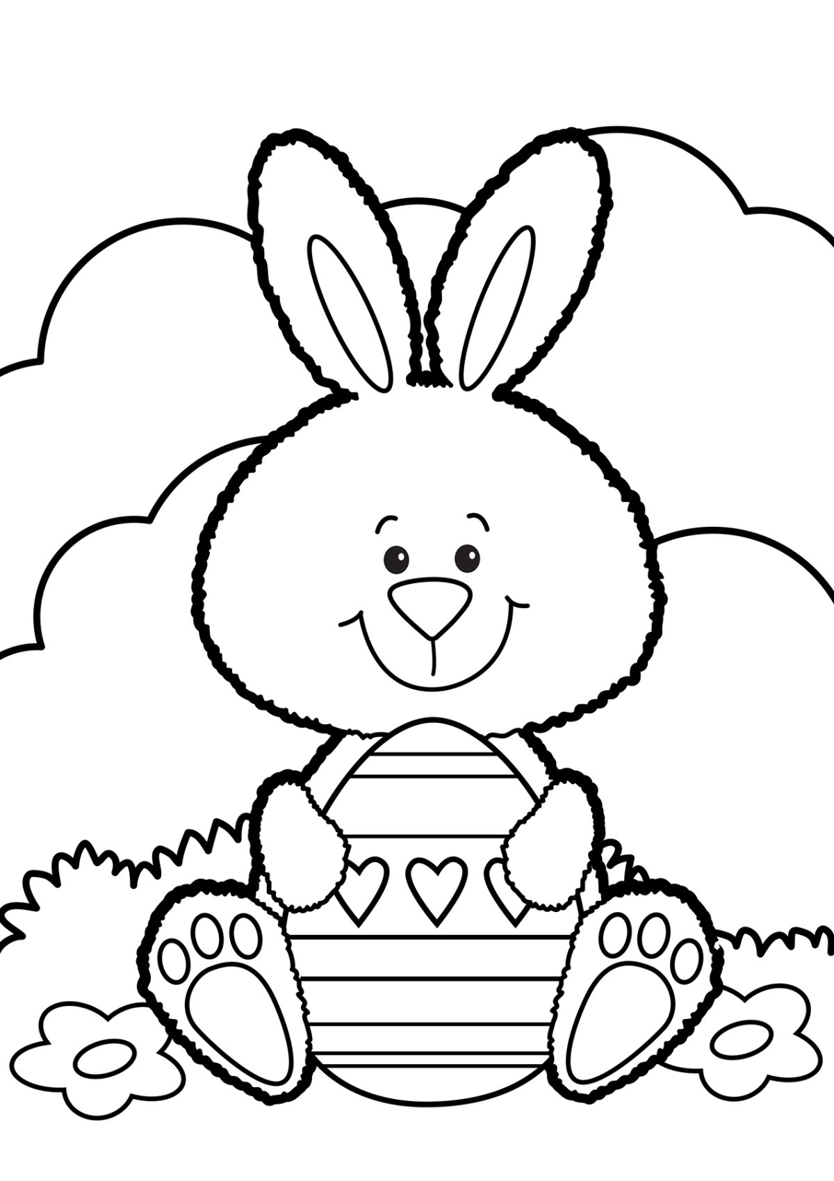 Заяц раскраска