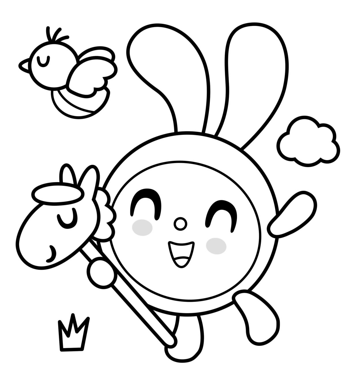 Корошик Малышарики раскраска