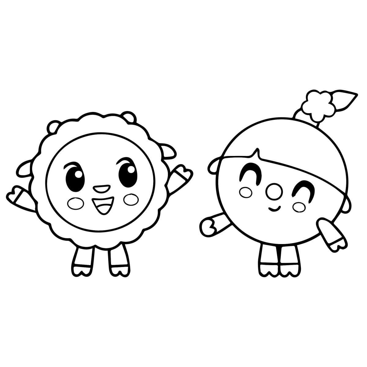 Нюша Малышарики раскраска