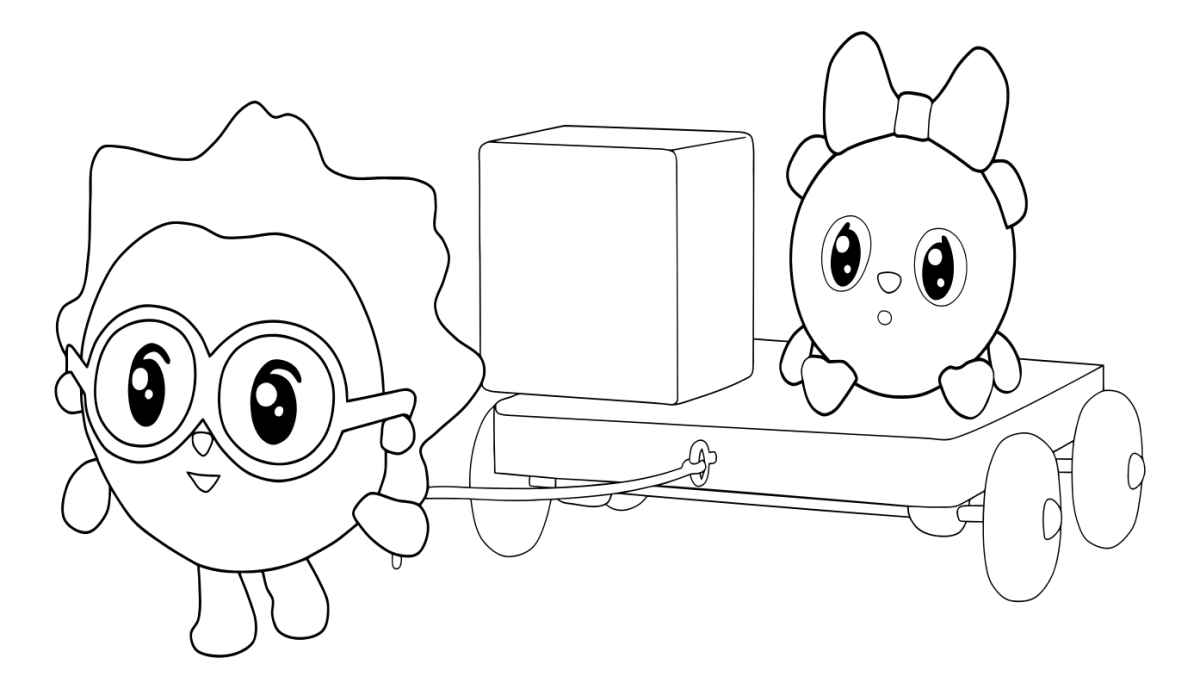 Раскраска Крошик Смешарики