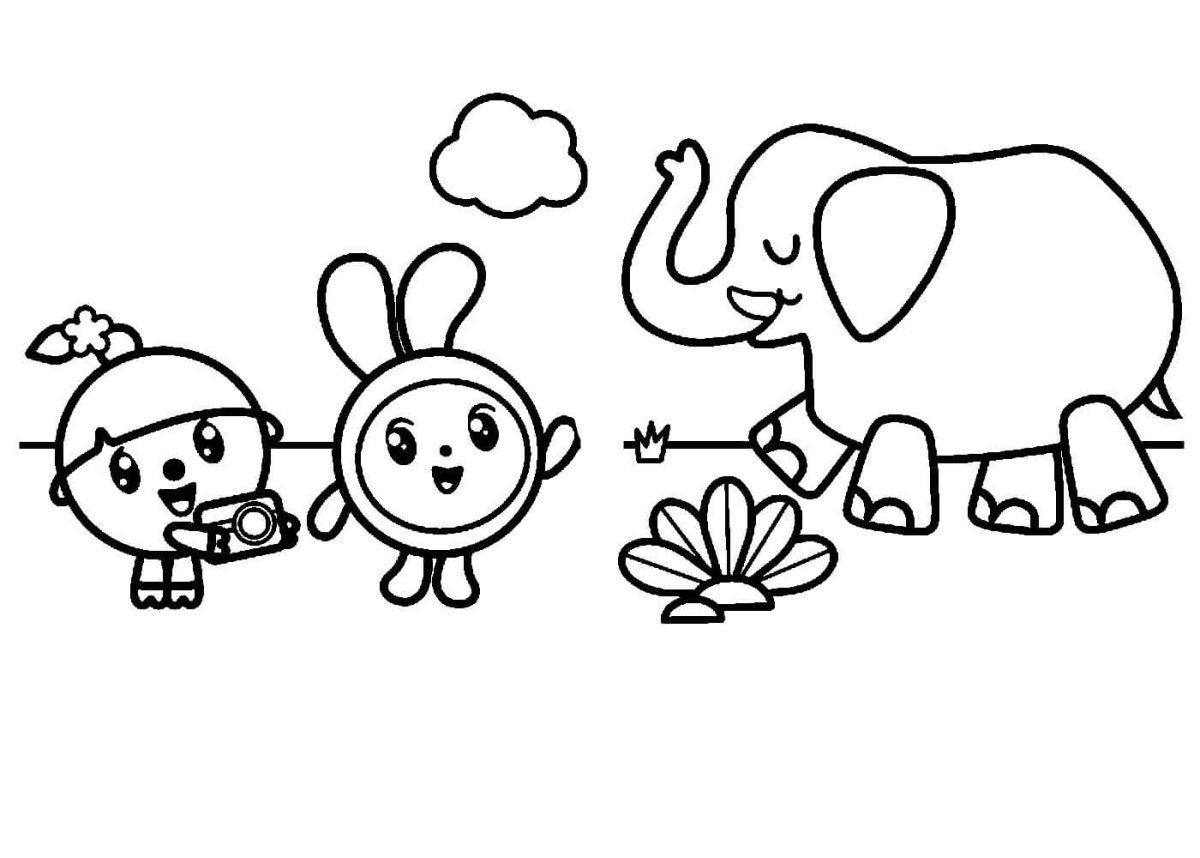 Раскраски малышариков