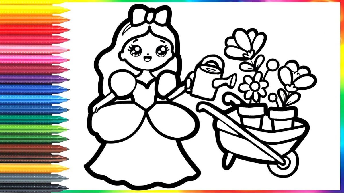 Картинки для девочек разукрашки интересные