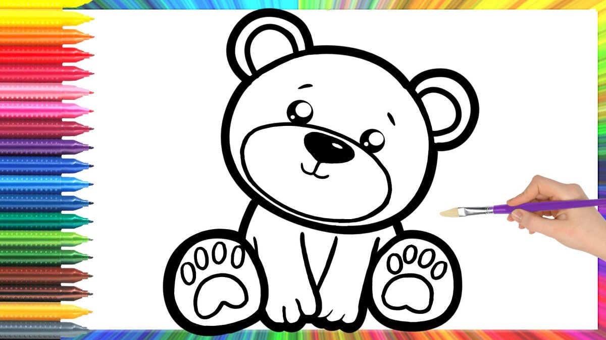 Лягушка раскраска для детей 3-4 лет