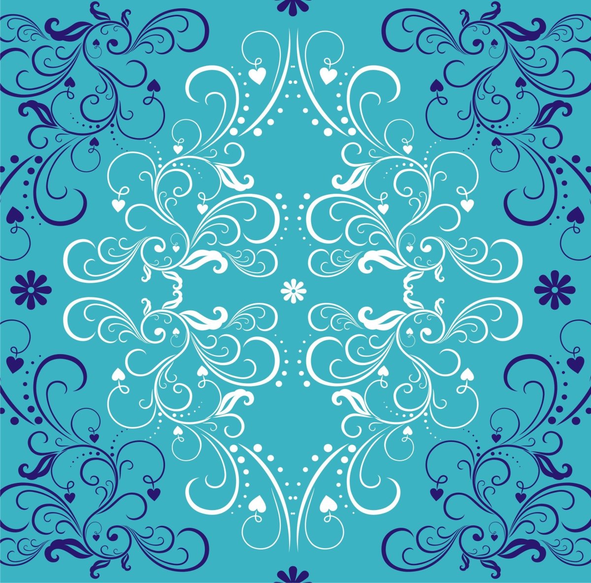 Синий фон с узорами