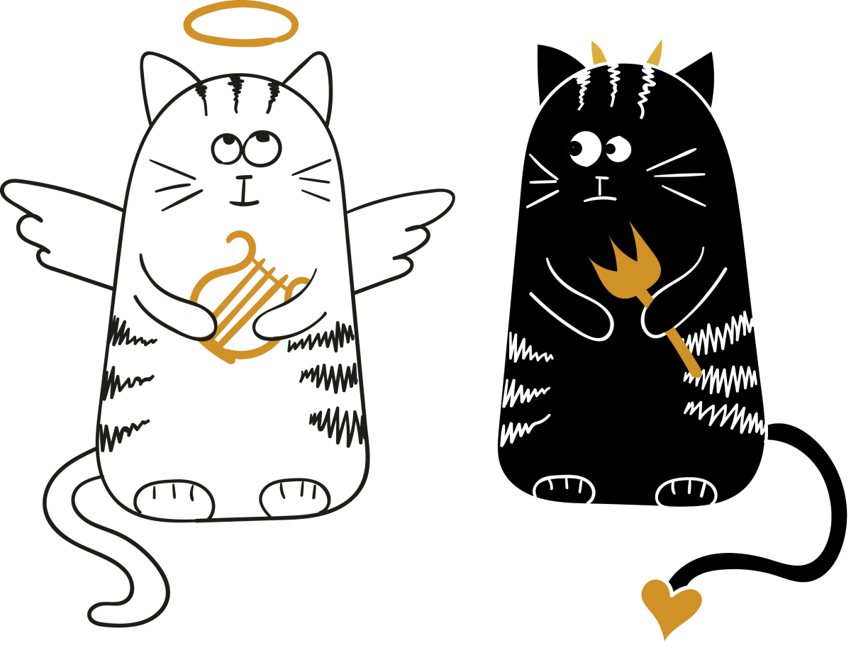 Кот ангел и дьявол