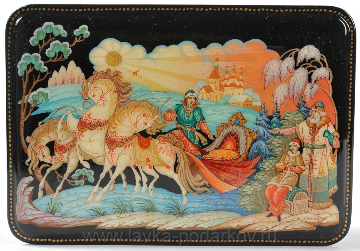 Палехская роспись Добрыня