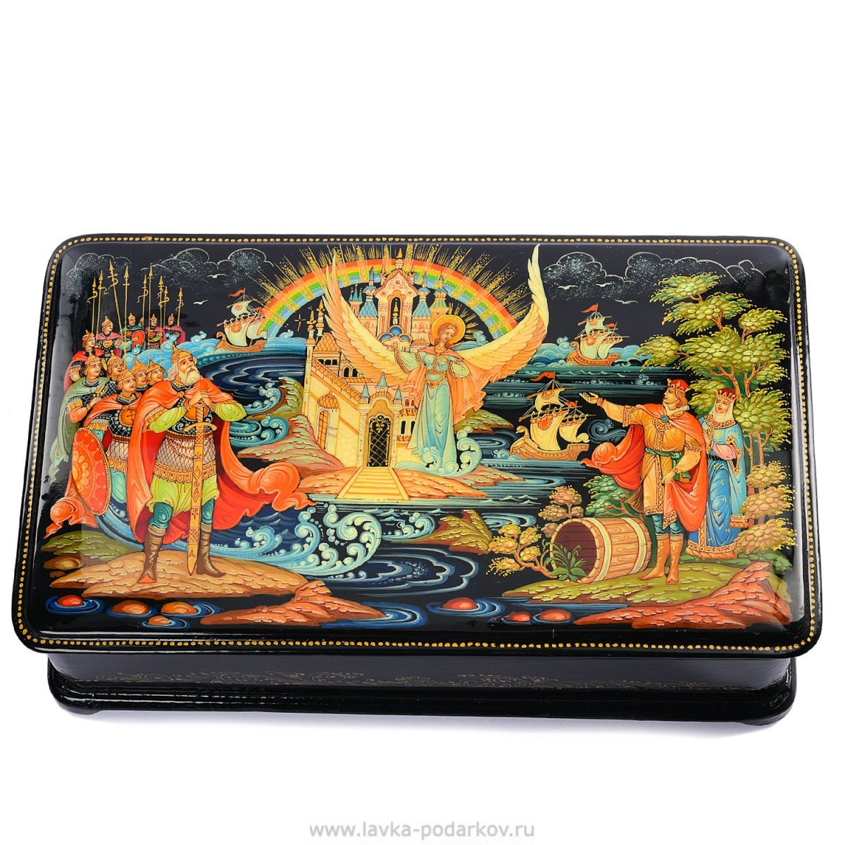 Палехская роспись Царевна лебедь