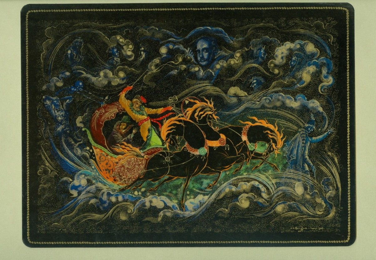 Шкатулка Палех. Тройка e202139