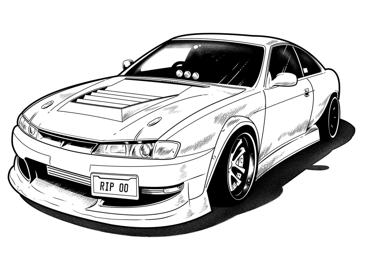 Nissan Silvia s15 рисунок