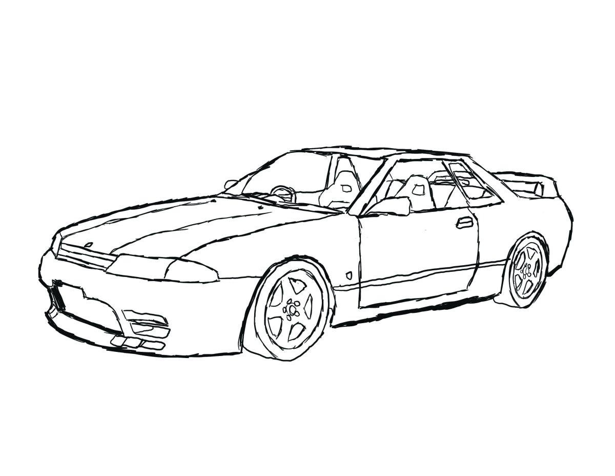 Nissan Skyline r32 раскрасить