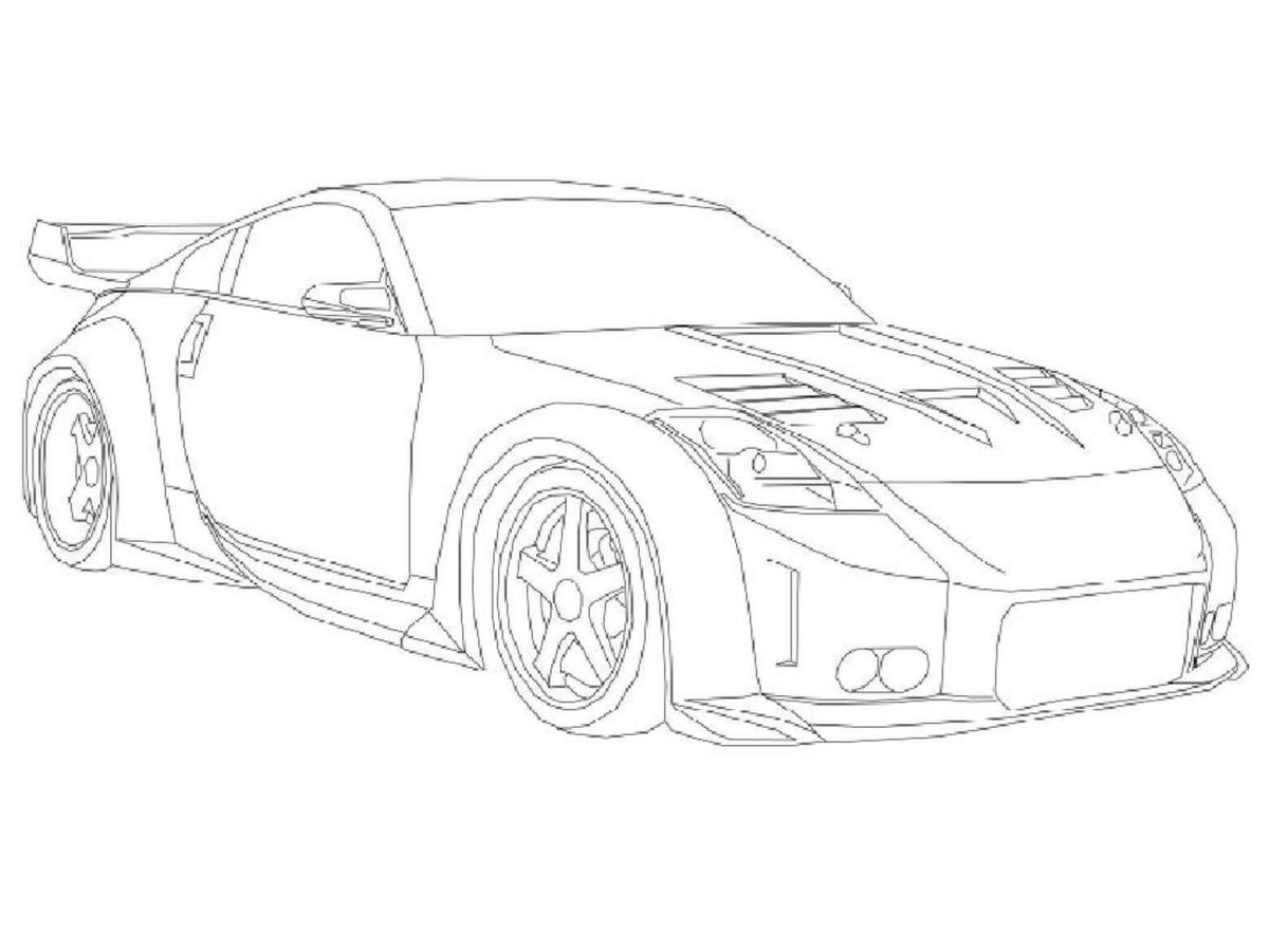 Nissan GTR r35 раскраска